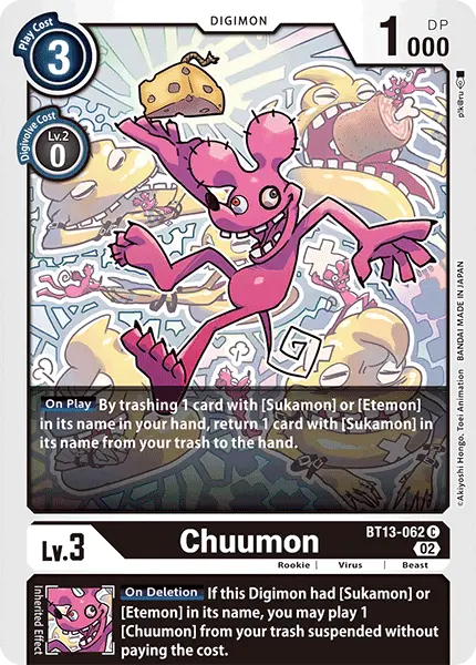 Digimon TCG Card BT13-062 Chuumon