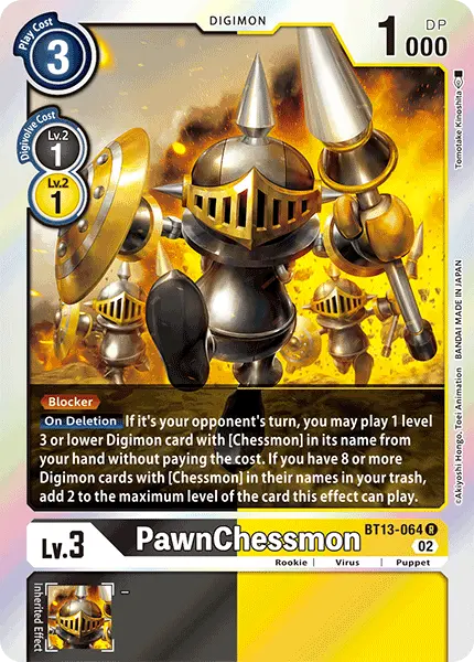 Digimon TCG Card BT13-064 PawnChessmon