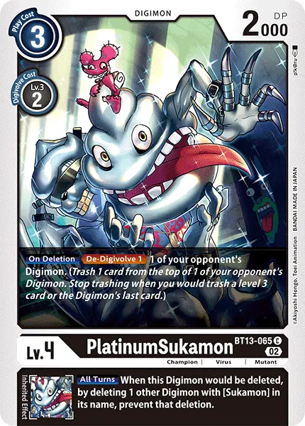 Digimon TCG Card 'BT13-065' 'PlatinumSukamon'