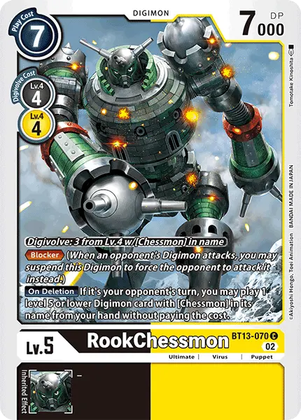 Digimon TCG Card BT13-070 RookChessmon