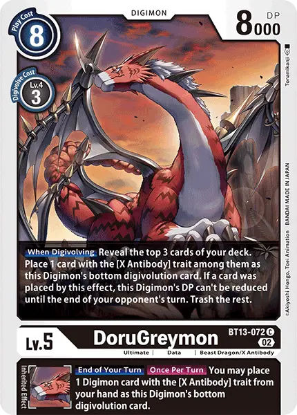 Digimon TCG Card BT13-072 DoruGreymon