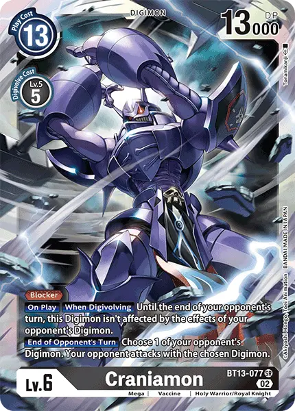 Digimon TCG Card BT13-077 Craniamon