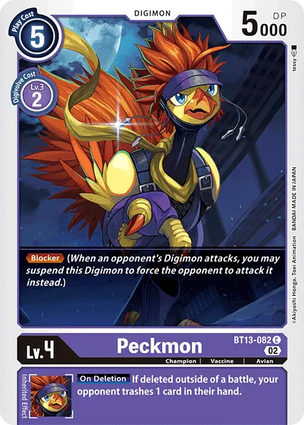 Digimon TCG Card BT13-082 Peckmon