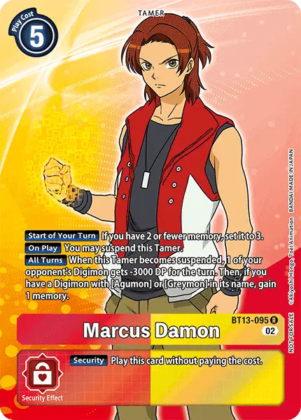 Digimon TCG Card BT13-095_P1 Marcus Damon