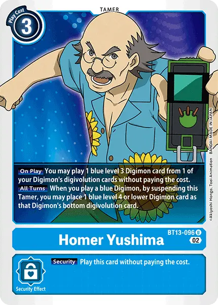 Digimon TCG Card BT13-096 Homer Yushima