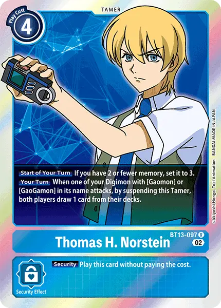 Digimon TCG Card 'BT13-097' 'Thomas H. Norstein'