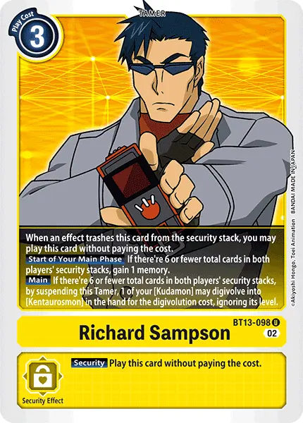 Digimon TCG Card BT13-098 Richard Sampson