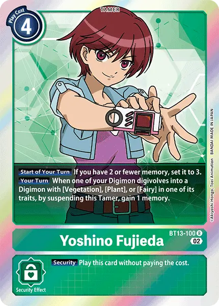 Digimon TCG Card 'BT13-100' 'Yoshino Fujieda'