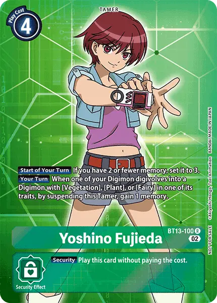 Digimon TCG Card BT13-100_P1 Yoshino Fujieda