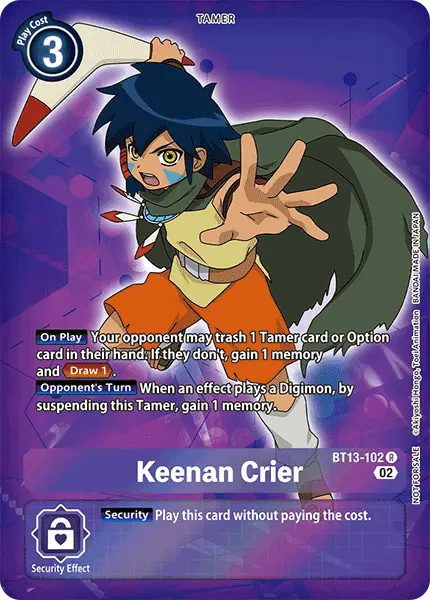 Digimon TCG Card BT13-102_P1 Keenan Crier