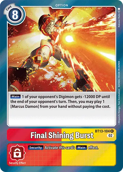 Digimon TCG Card 'BT13-104' 'Final Shining Burst'