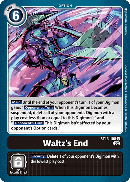 Digimon TCG Card BT13-108 Waltz's End