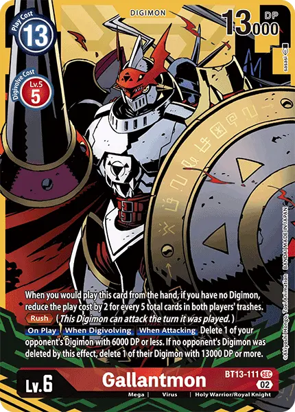 Digimon TCG Card 'BT13-111_P1' 'Gallantmon'