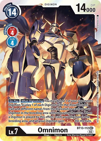 Deck Royal Knights - 3rd with preview of card BT13-112