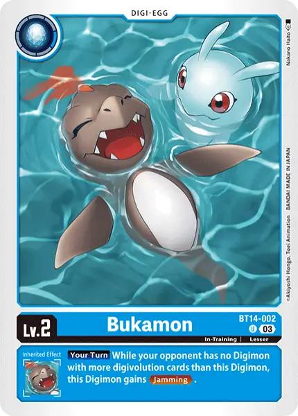 Digimon TCG Card 'BT14-002' 'Bukamon'
