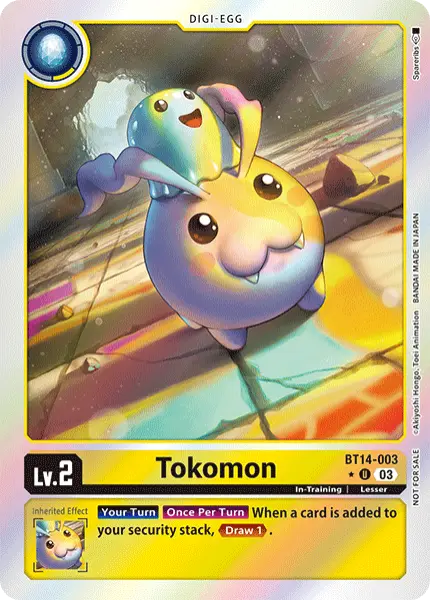 Digimon TCG Card 'BT14-003_P1' 'Tokomon'