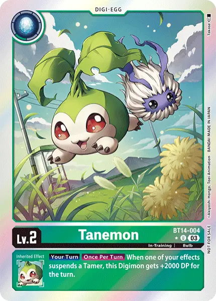 Digimon TCG Card BT14-004_P1 Tanemon