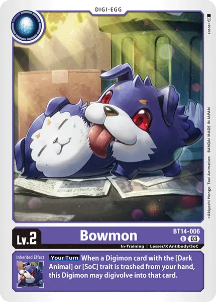 Digimon TCG Card BT14-006 Bowmon