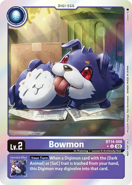 Digimon TCG Card 'BT14-006_P1' 'Bowmon'