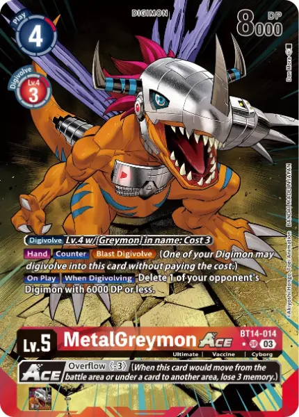 Digimon TCG Card 'BT14-014_P2' 'MetalGreymon'