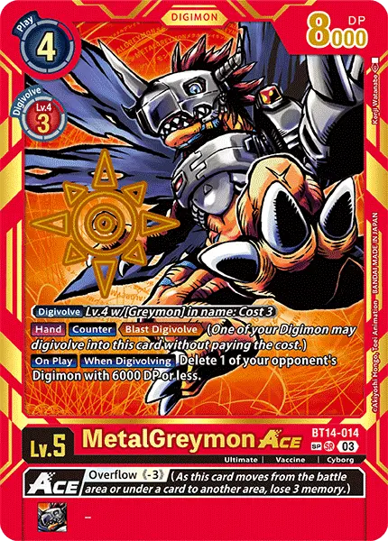 Digimon TCG Card 'BT14-014_P3' 'MetalGreymon'