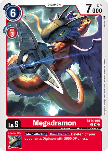 Digimon TCG Card 'BT14-015' 'Megadramon'