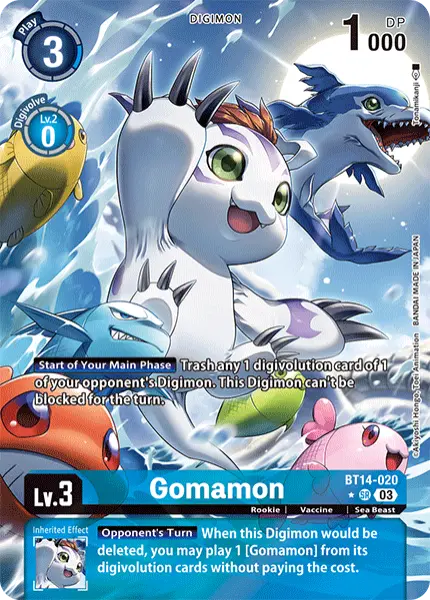 Digimon TCG Card 'BT14-020_P1' 'Gomamon'