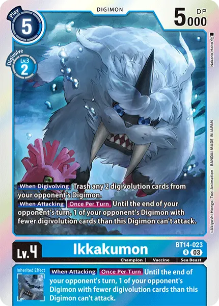 Digimon TCG Card BT14-023 Ikkakumon