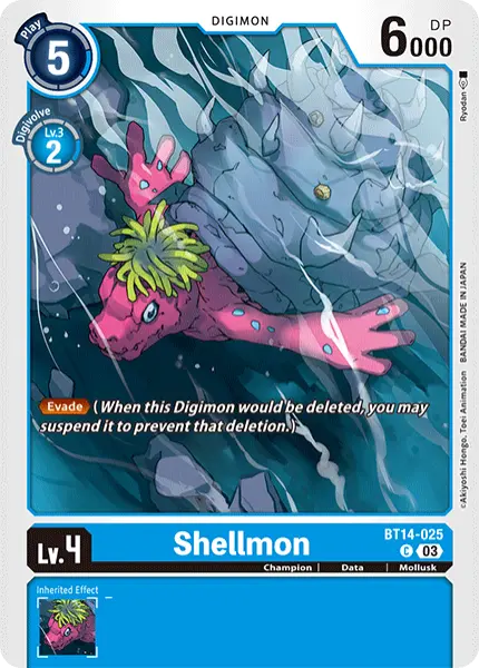 Digimon TCG Card 'BT14-025' 'Shellmon'