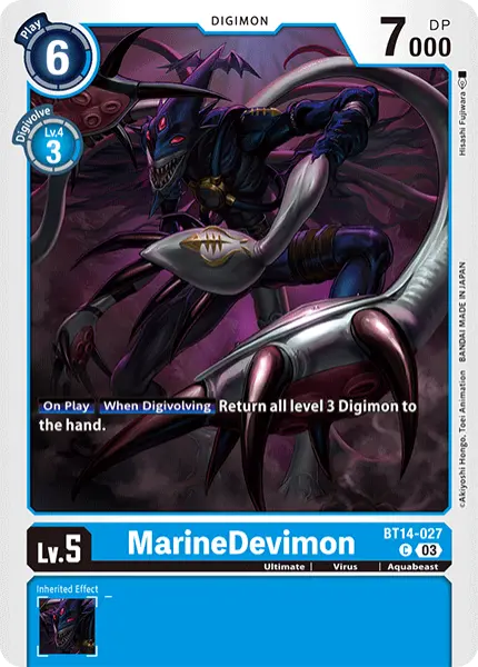 Digimon TCG Card BT14-027 MarineDevimon