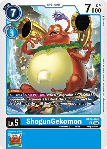 Digimon TCG Card BT14-028 ShogunGekomon