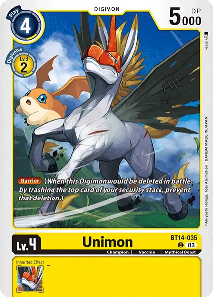 Digimon TCG Card 'BT14-035' 'Unimon'