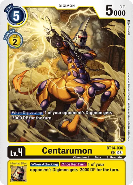 Digimon TCG Card 'BT14-036' 'Centarumon'
