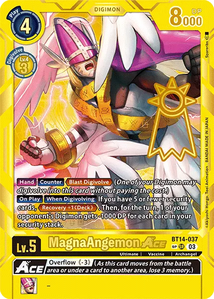 Digimon TCG Card 'BT14-037_P3' 'MagnaAngemon'