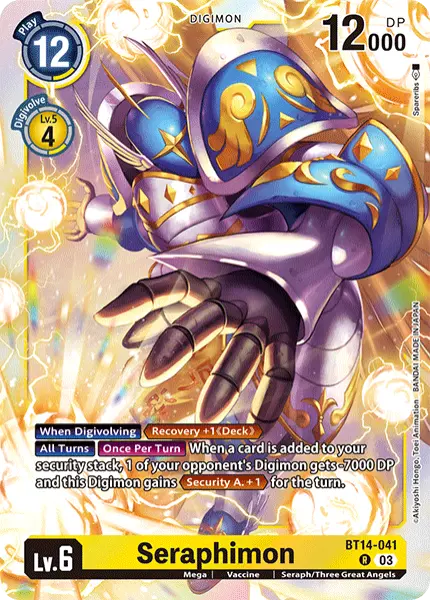 Digimon TCG Card BT14-041 Seraphimon