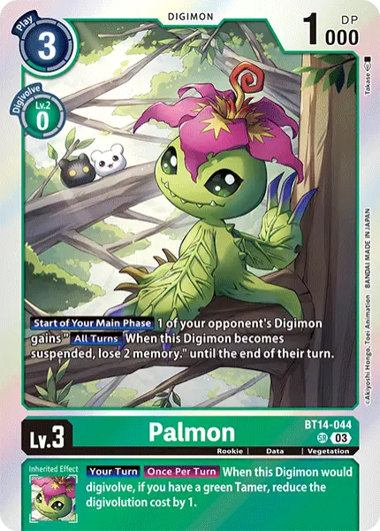 Digimon TCG Card BT14-044 Palmon