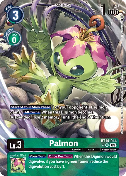 Digimon TCG Card 'BT14-044_P1' 'Palmon'