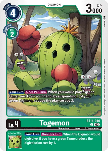 Digimon TCG Card 'BT14-046' 'Togemon'