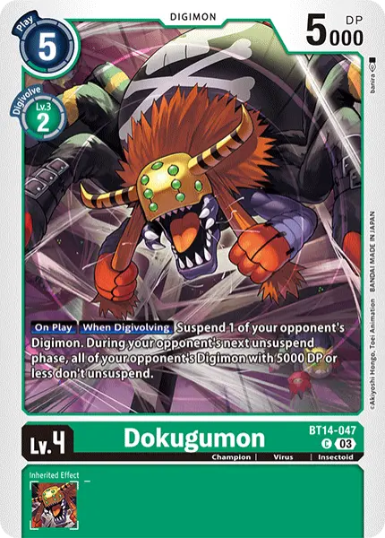 Digimon TCG Card 'BT14-047' 'Dokugumon'