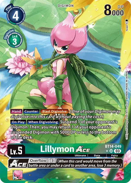 Digimon TCG Card 'BT14-049_P1' 'Lillymon'