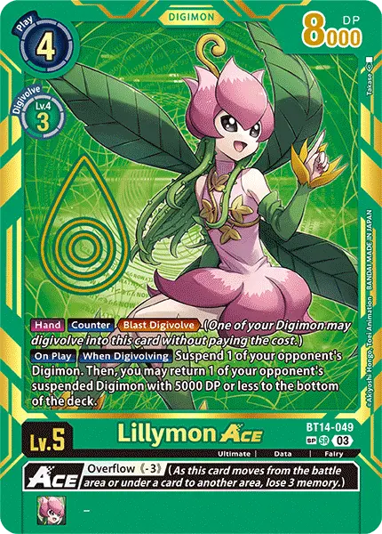 Digimon TCG Card BT14-049_P3 Lillymon