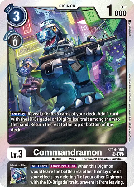 Digimon TCG Card BT14-056 Commandramon