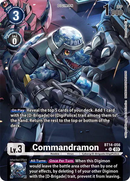 Digimon TCG Card 'BT14-056_P1' 'Commandramon'