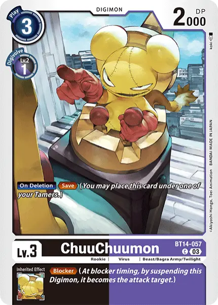 Digimon TCG Card BT14-057 Chuuchuumon