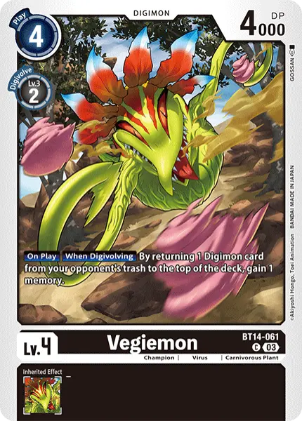 Digimon TCG Card 'BT14-061' 'Vegiemon'