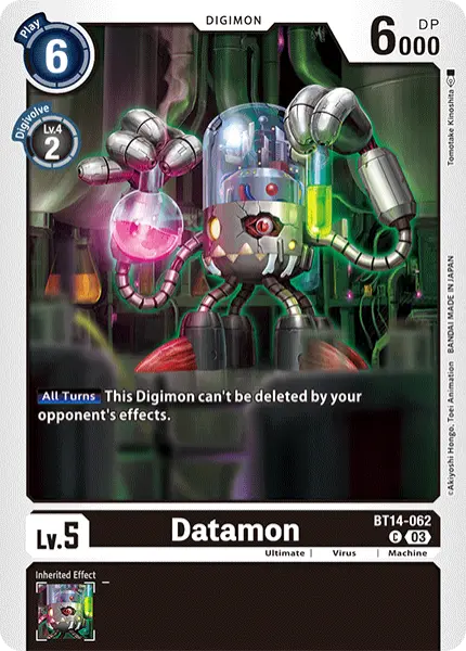 Digimon TCG Card 'BT14-062' 'Datamon'