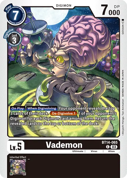 Digimon TCG Card 'BT14-065' 'Vademon'