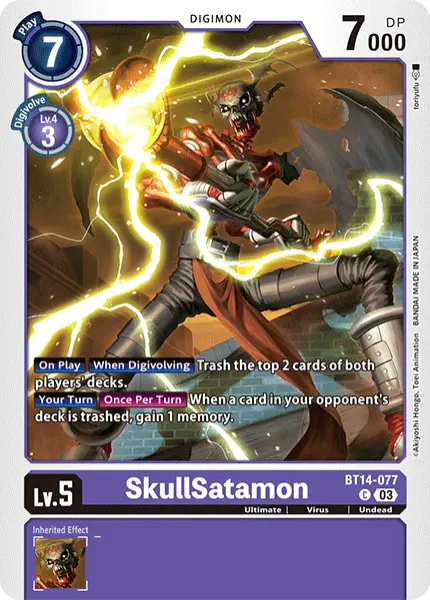 Digimon TCG Card BT14-077 SkullSatamon