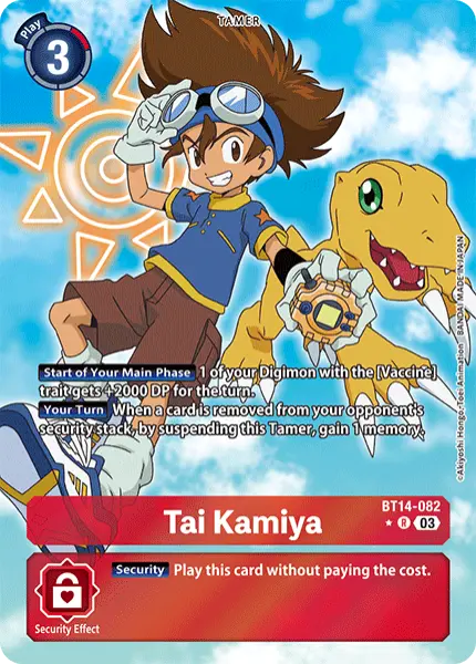 Digimon TCG Card BT14-082_P1 Tai Kamiya