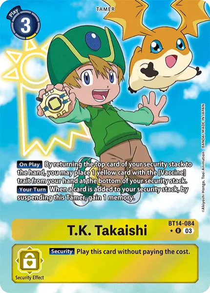 Digimon TCG Card BT14-084_P1 T.K. Takaishi